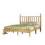 Wood Platform Bed With Gourd Shaped Headboard,Retro Style Platform Bed With Wooden Slat Support-480182155
