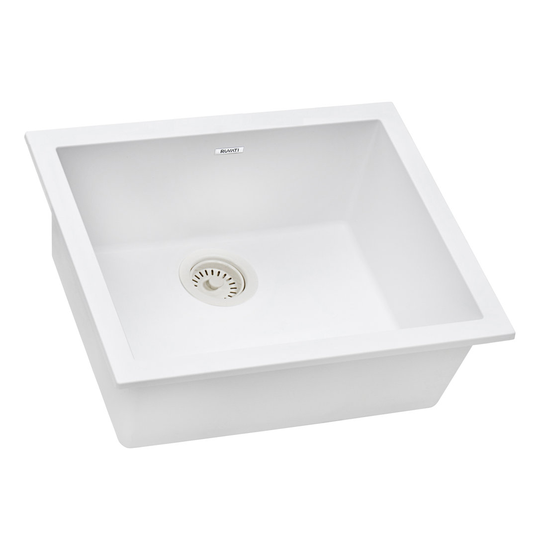 Ruvati 21 x 17 inch Granite Composite Quartz Undermount Single Bowl Wet Bar Prep Sink Ruvati 