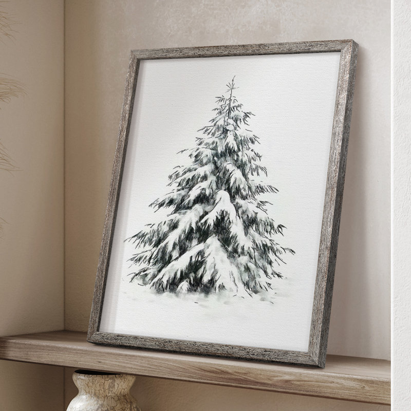 «Christmas Holiday Art LII», reproduction encadrée - bois massif, H 11 po x l 9 po
