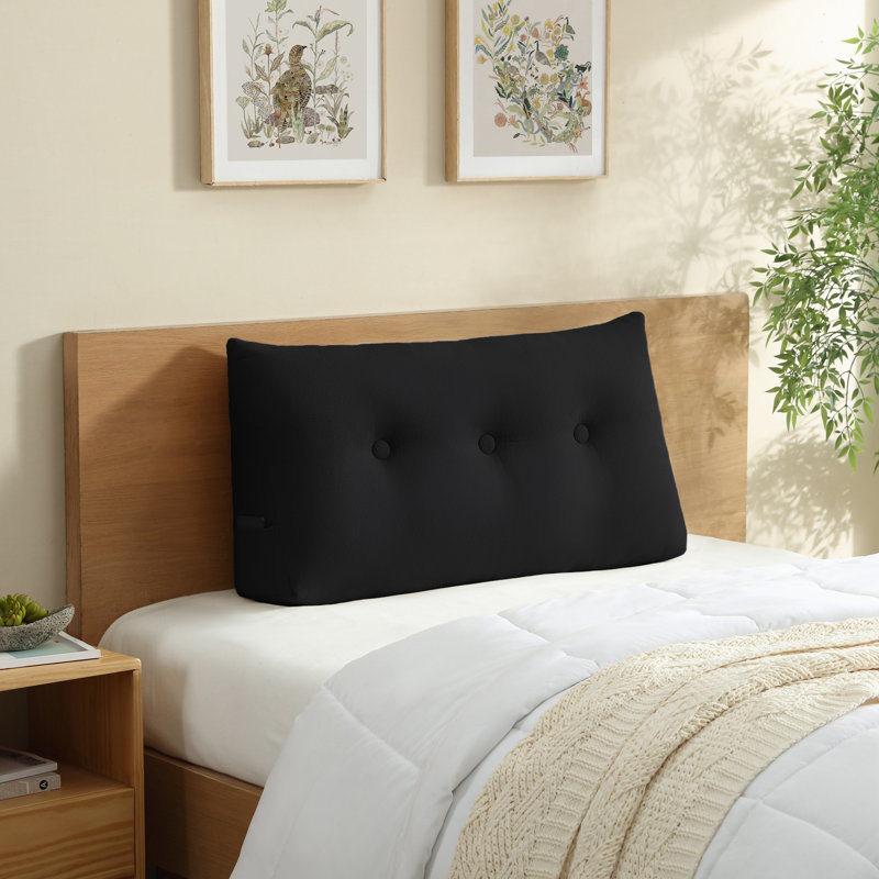 Coussin ergonomique pour dossier de tête de lit triangulaire - rembourré de mousse orthopédique - soutien pour le cou - chambre à coucher, lecture, lit de jour