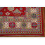 Tapis géométrique Kazak à motif géométrique rouge 9 x 12