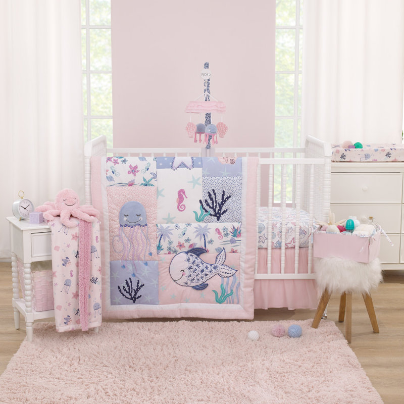 Ensemble de literie pour lit de bébé 4 pièces Mesa Mermaid Lagoon and Undersea