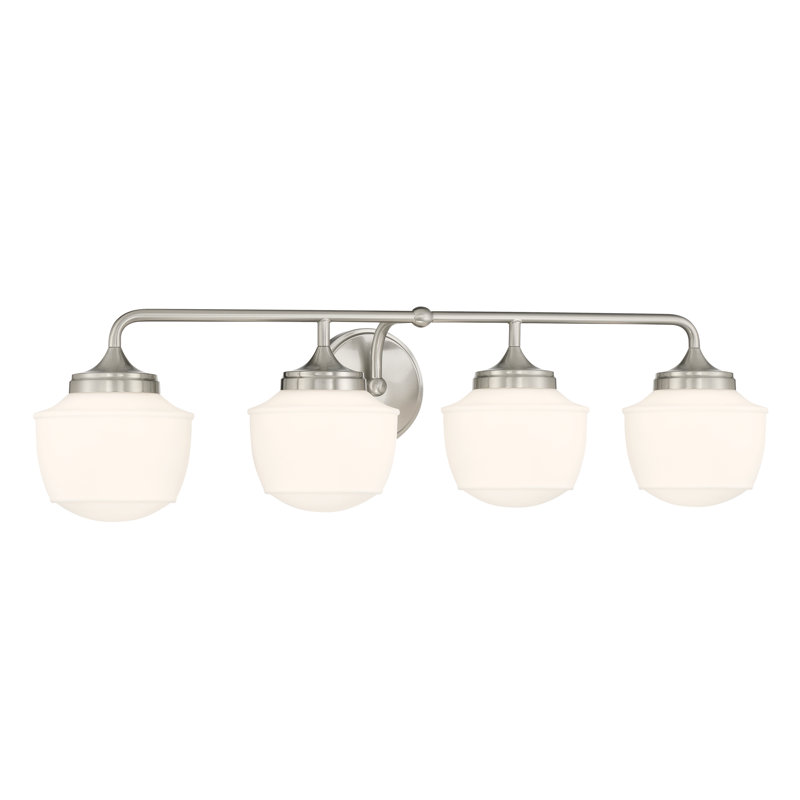 Meuble-lavabo 4 lumières Winston Porter Zakyrie, Nickel brossé