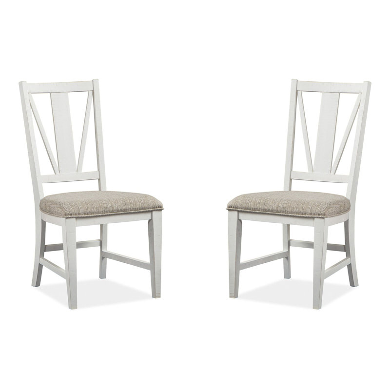 Chaise d'appoint Percheron, Brun, Blanc craie