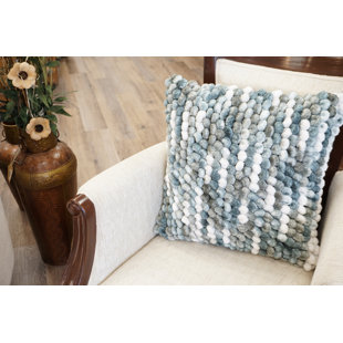  Pompom Throw Pillow