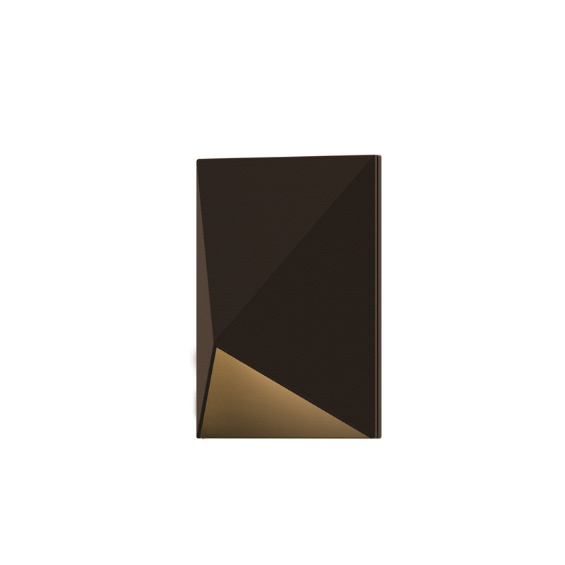 Triform Compact LED Wall Light, Textured Bronze
