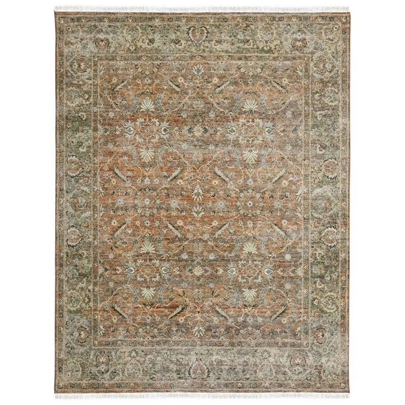 Tapis oriental brun noué à la main Amer Rugs, Rectangulaire 2 pi x 3 pi