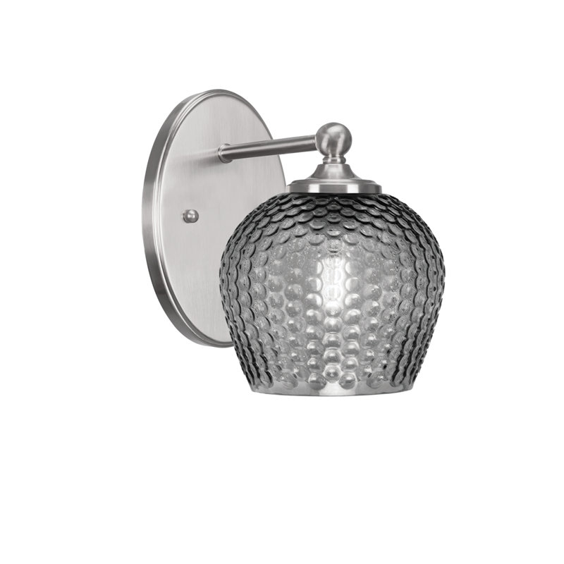 Sheffield Wall Sconce Shown, 6" , Clear, Brushed Nickel
