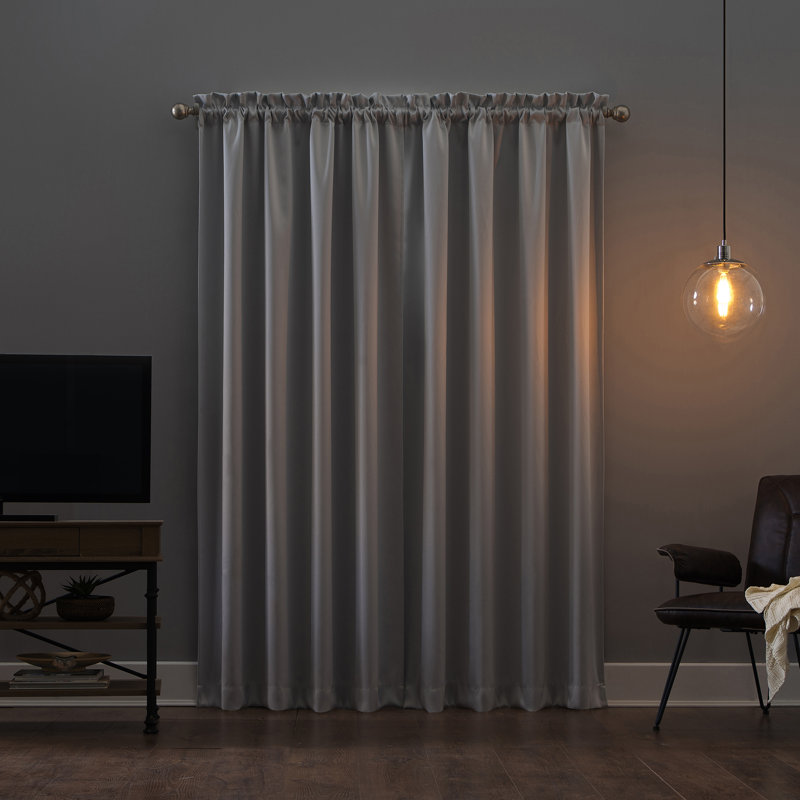 Panneau de rideau 100 % occultant avec passe-tringle de qualité cinéma Oslo Sun Zero, l 52" x L 63", Perle