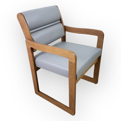 Chaise de salle d'attente en vinyle l 21,5 po avec structure en bois Velma