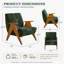 Chaise d'appoint Mid-Century moderne avec accoudoirs sculpturaux en bois-1794258007