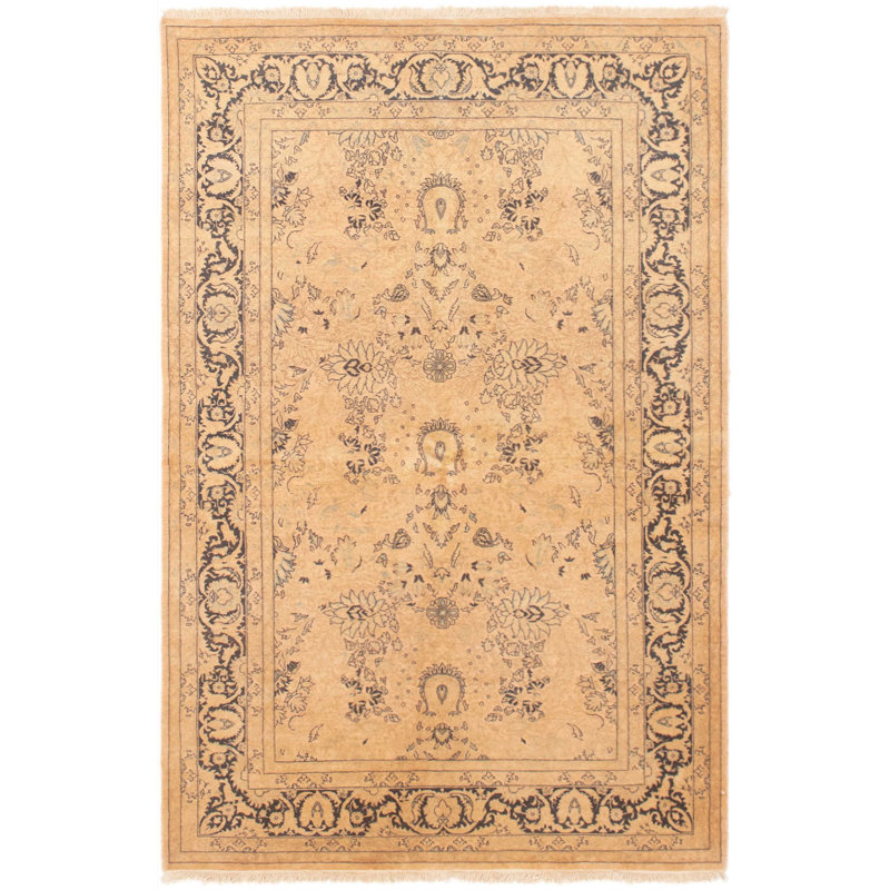 Tapis de rangement à main en laine 4 pi 9 po x 7 pi 4 po one-of-kind-noué la 2010 ushak Arabelle