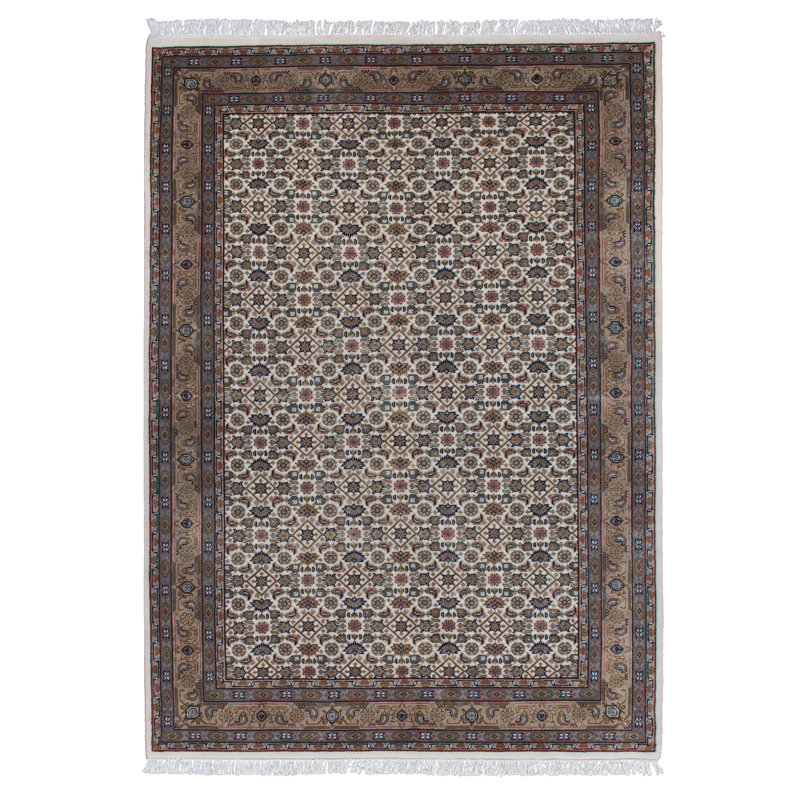 Benares Oriental Wool Hand Woven Area Rug, Rectangular 120 x 180cm