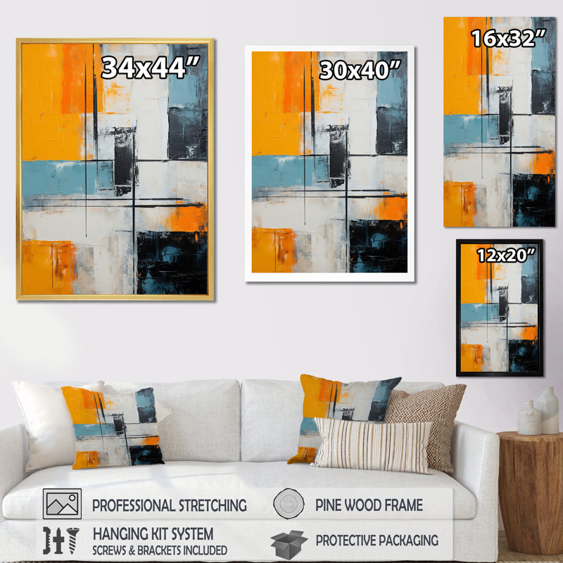 Colorfields Deconstructed Minimal Abstract - Print on Canvas, Wrapped Canvas, 40" H x 30" W x 1.5" D