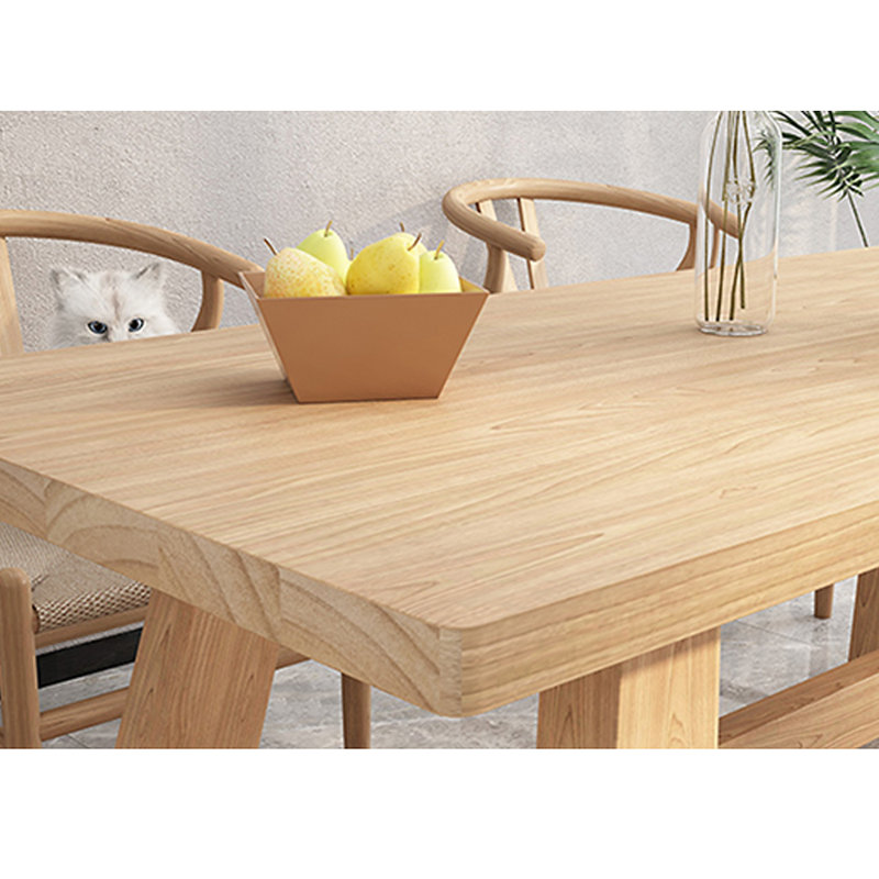 New Chinese style solid wood dining table, 29.5" H x 62.9" L x 27.5" D