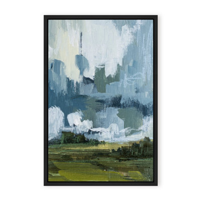 Etheric Horizon: Abstract Hills Under Cloudy Skies