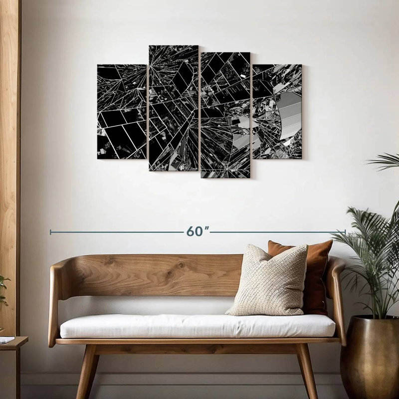 Miroir abstrait Avery, H 27 po x l 43 po