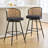 Cane Back Swivel Upholstered  Stool-1335810502-1335810503
