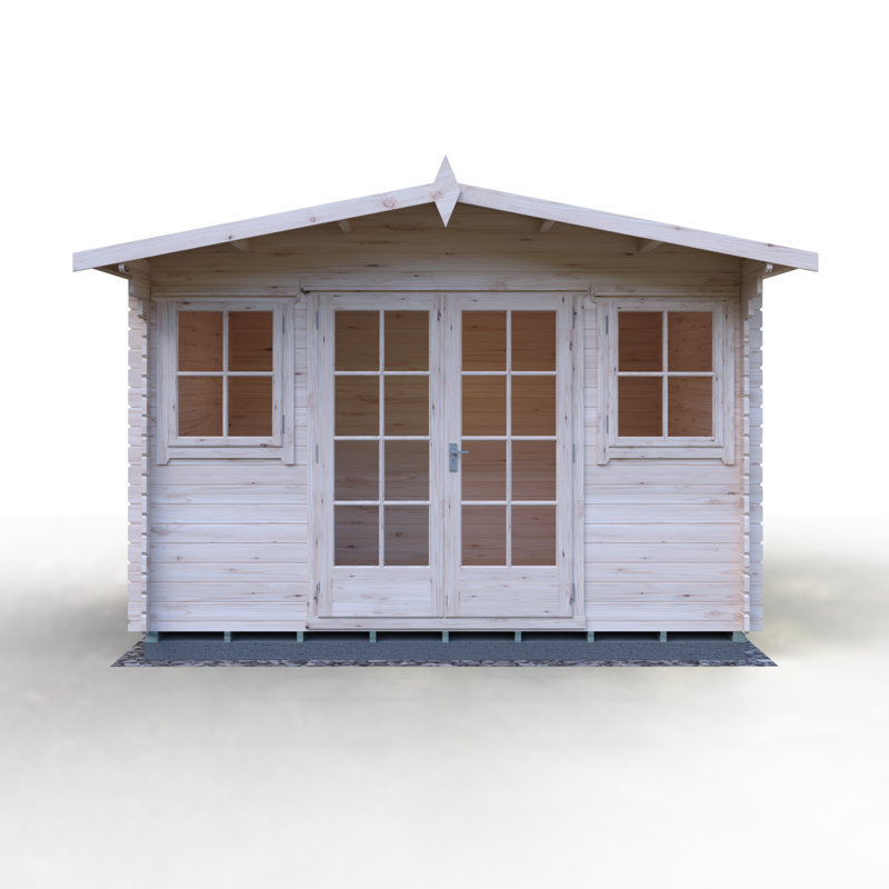 Pliner 12 x 10 Ft. Tongue and Groove Log Cabin, Yes
