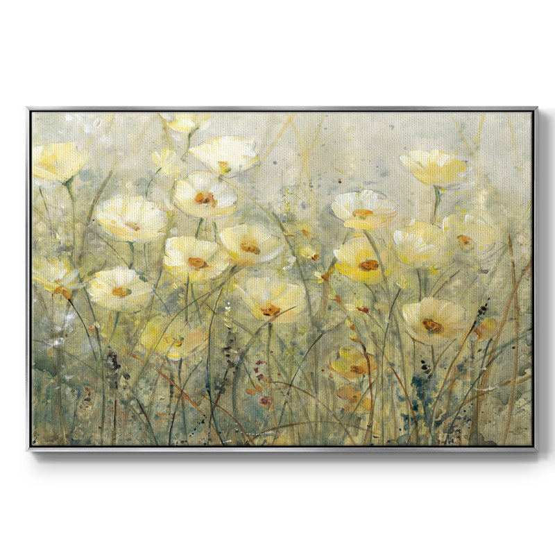 " Summer In Bloom I ", 27" H x 41" W x 2" D, Silver