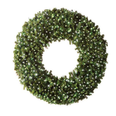 LED 60" Wreath with concave bulbs (White)