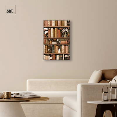 «Gentle Fall», impression sur toile encadrée, décoration murale, par Art Remedy, cadre argenté, 24 x 36
