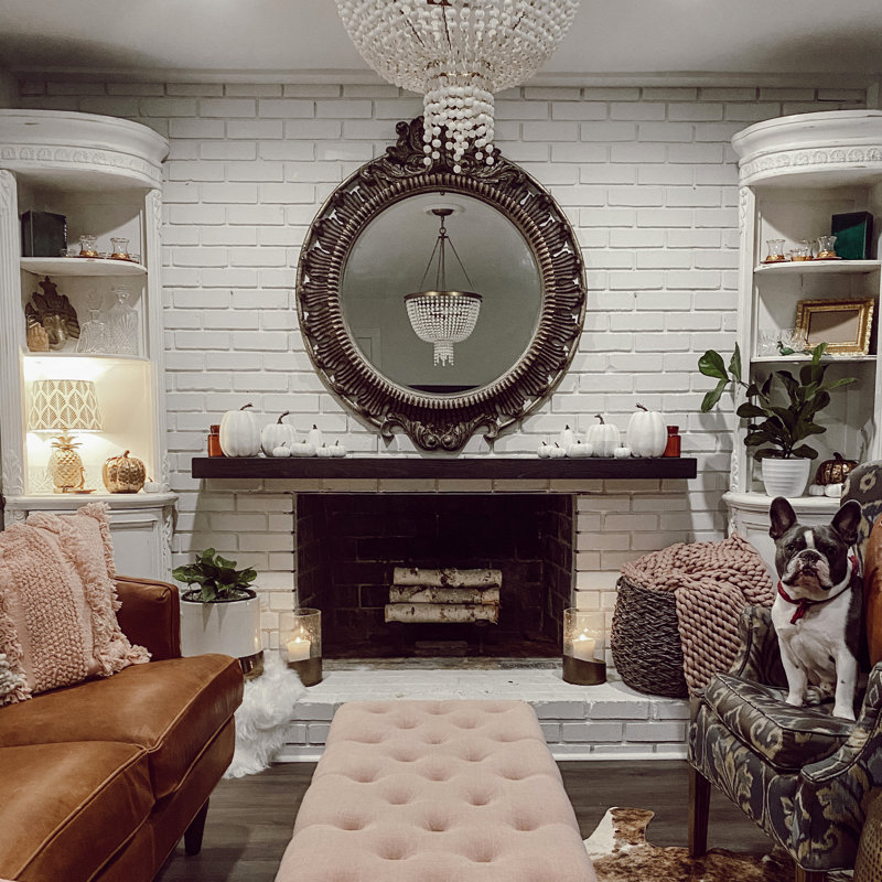 Anniek Fireplace Shelf Mantel, 54", Mocha