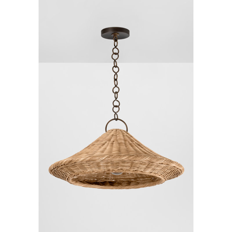Luminaire suspendu 1 lumière Baychester, H 10,5 po x l 22 po x P 22 po