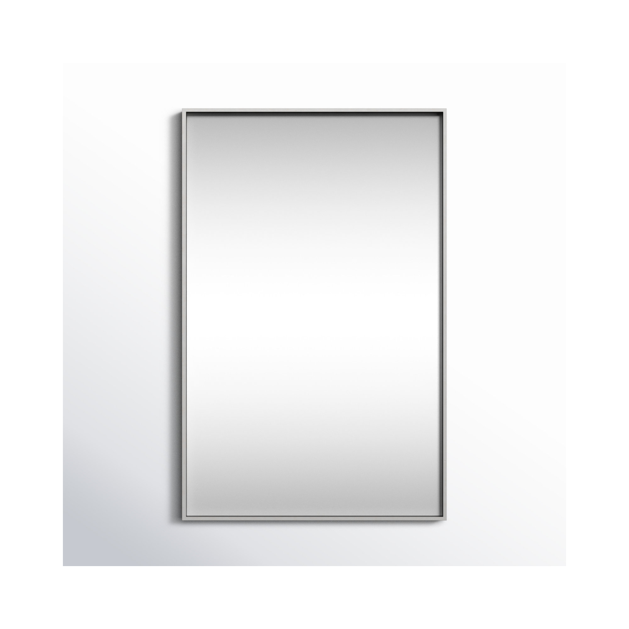 Sabine Metal Rectangle Wall Mirror, 18" x 28", Silver