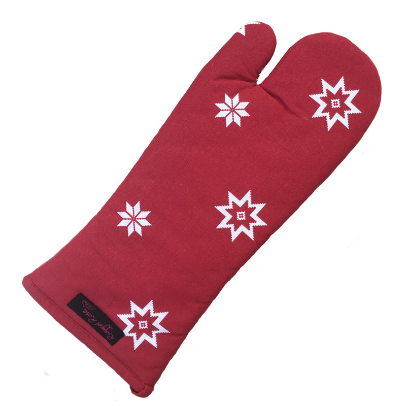 The Seasonal Aisle Lanesborough Cotton Oven Mitt, Red