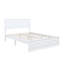 Lit double avec tête de lit à hauteur réglable, lit en bois de pin avec cadre de lit renforcé, blanc-130027676