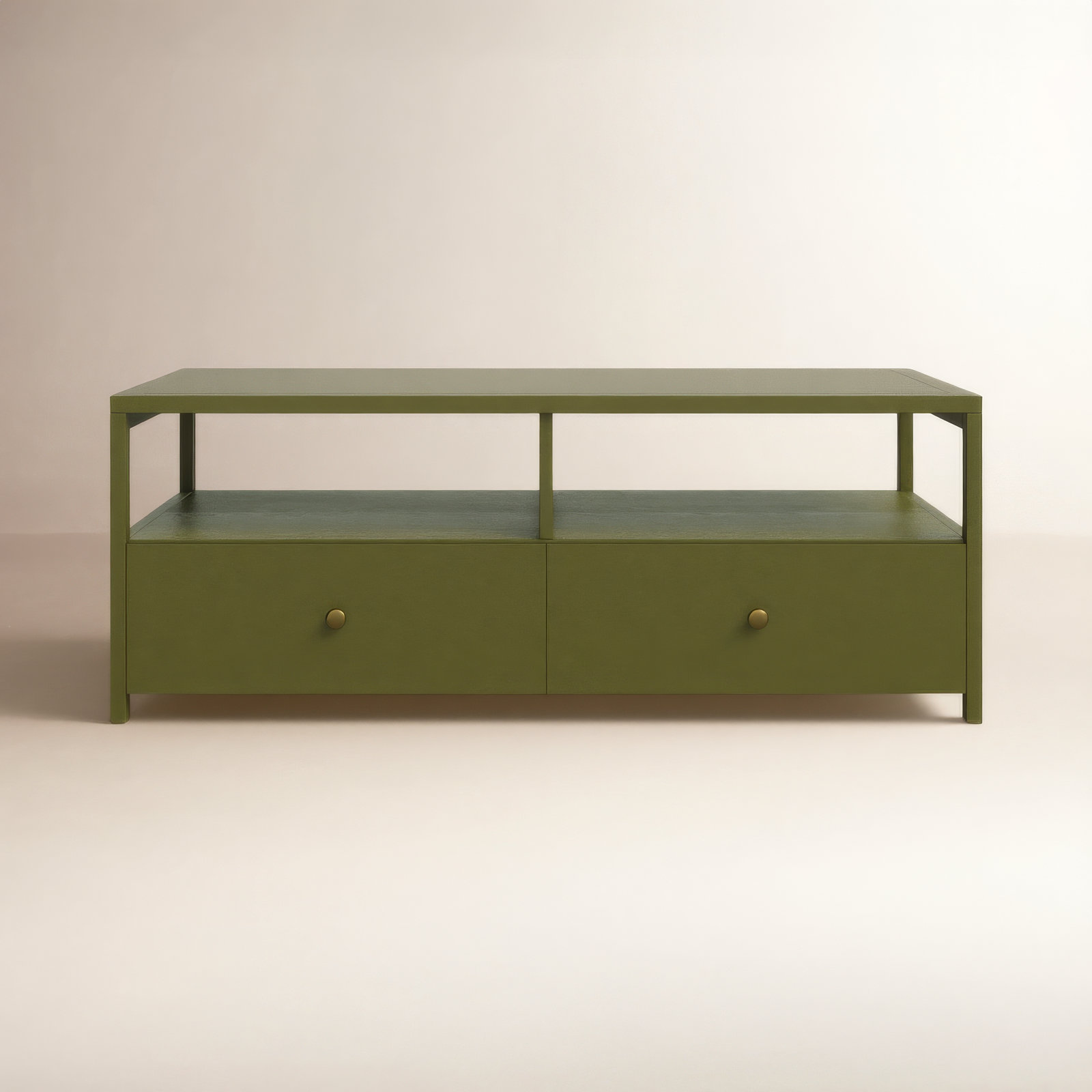 Gracie 47" Storage Coffee Table, Olive Green