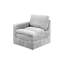 Canapé modulaire moderne 5 pièces - tissu, assise, revêtement contemporain en suède, dossier rembourré