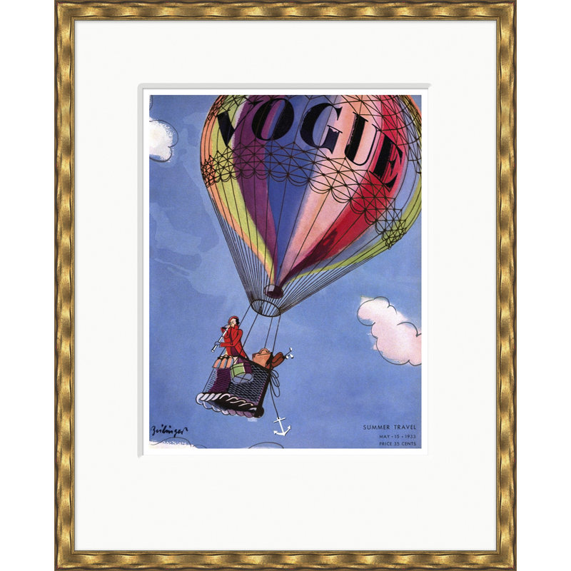 Couverture Vogue, voyage d'été, Alix Zeilinger, 15 mai 1933, Doré