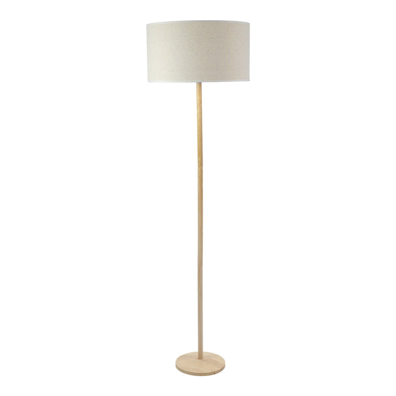 Rouvin 166cm Traditional Floor Lamp, No, Natural/White