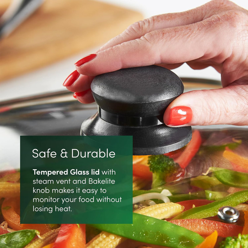 Emperial 30cm Non-Stick Electric Frying Pan Skillet with Glass Lid - 1500W