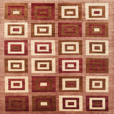Tapis abstrait brun