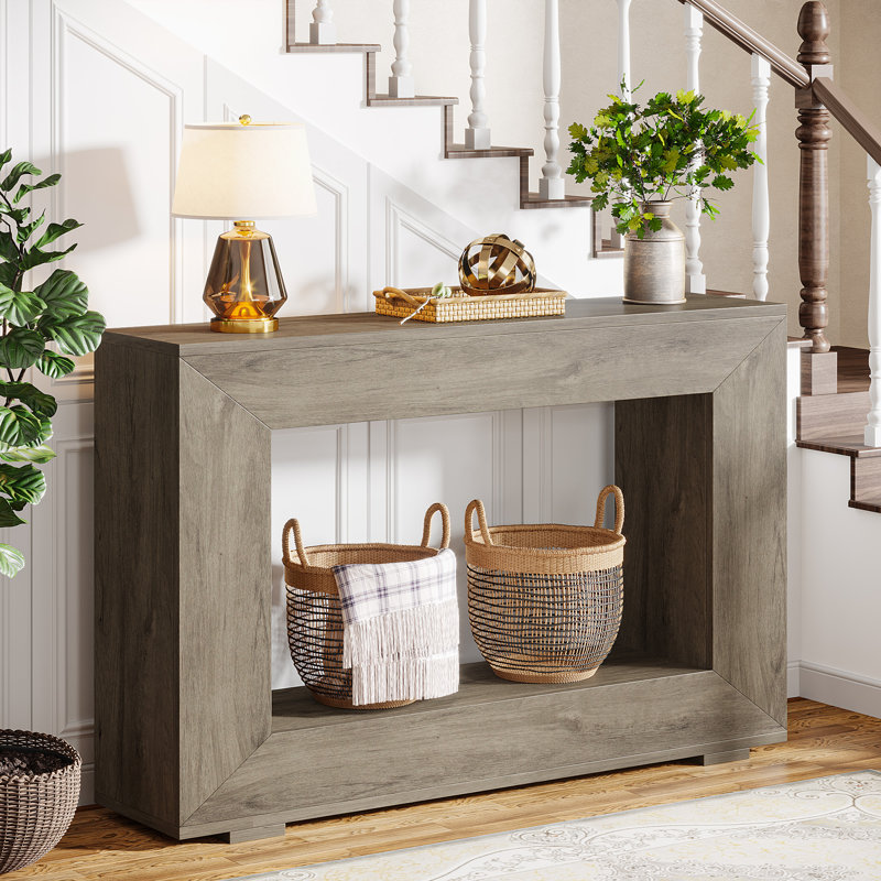 Breisch 47.2'' Console Table, Gray Wood
