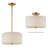 Eronim Linen Semi Flush Mount