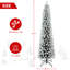 Arbre enneigé 5 pi, 100 lumières blanches chaudes, 263 pointes, base en métal, support de Noël, support, espaces restreints