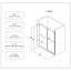 Porte de douche coulissante noire matte sans cadre North American
