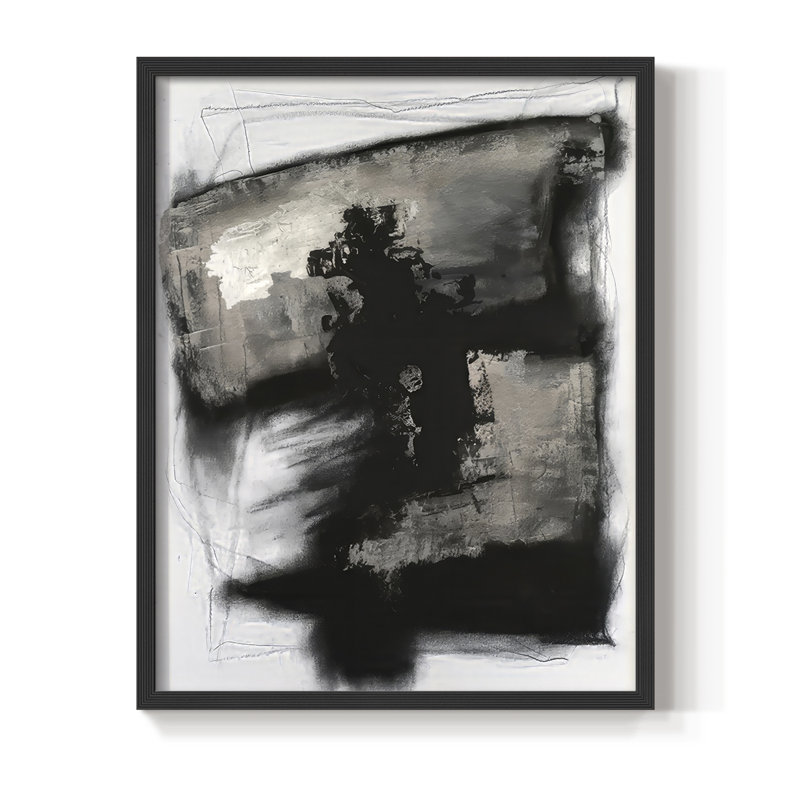 Shadow Resistance IV Framed Print - Solid Wood, Black, 30" H x 24" W