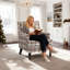 Fauteuil d'appoint rembourré classique avec garniture cloutée-2071715588