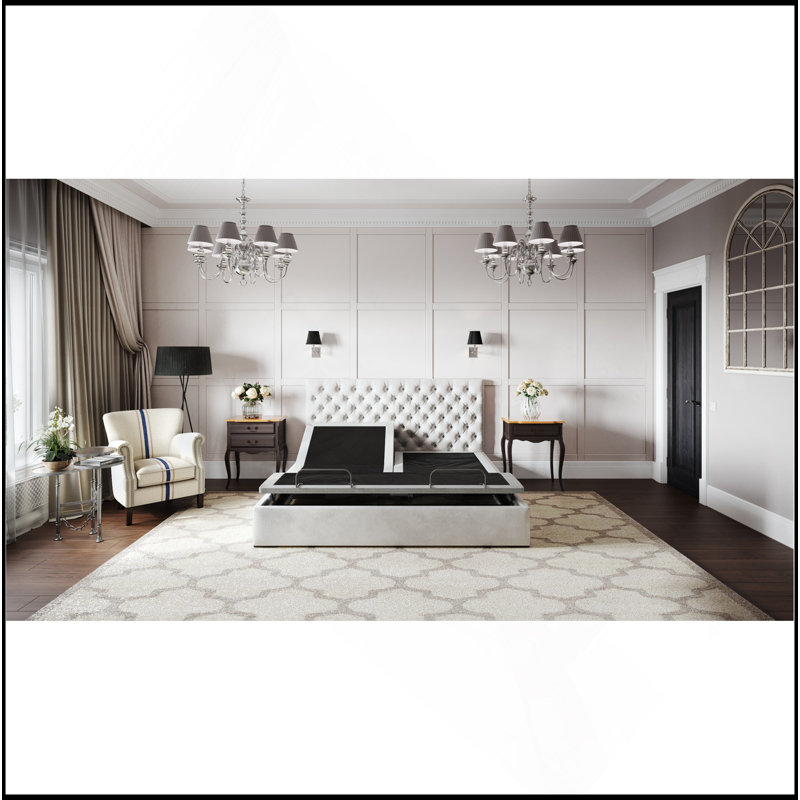 Split Top Queen Adjustable Bed Base With Head And Foot Position Adjustment