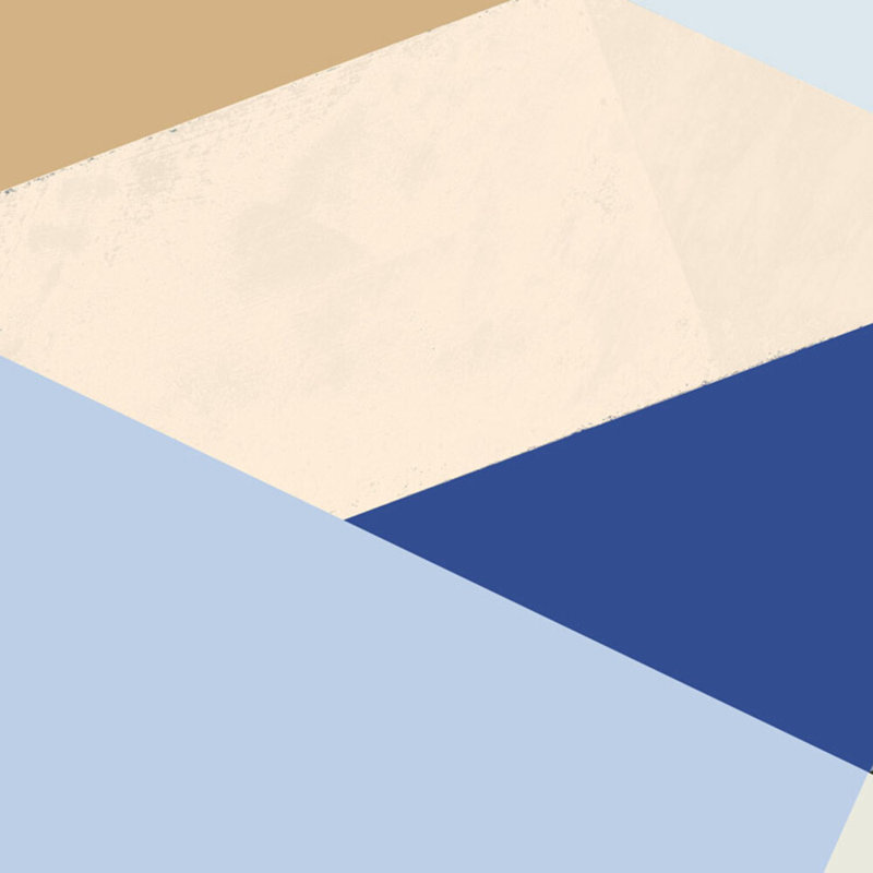 Blue Colorblock 3 Print by Goderwis, Kyle