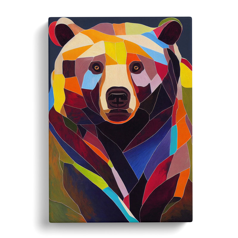 Bear Palette Knife Vol.1985 - Wrapped Canvas, 60cm H x 40cm W x 3cm D