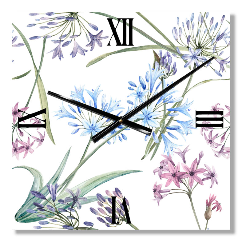 Horloge murale Summer Wildflowers II, Moyen