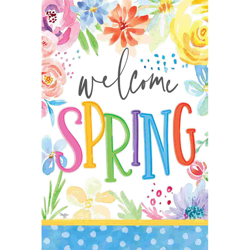 « Welcome Spring », H 18 po x l 12 po, Non, Toile tendue