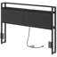 Upholstered Headboard Metal Frame with Charging Station and Storage-983392698-975754897