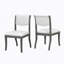 Ensemble de 2 chaises de salle à manger rembourrées avec finition chêne gris-279333966